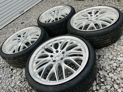 ロクサーニマルチフォルケッタ19インチアルミホイールバリ山夏タイヤ付き