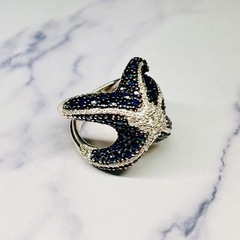 サファイア14kリング