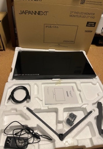 JAPANNET 液晶モニター　27インチ　IPSパネル　ディスプレイ