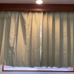 遮光カーテン2枚組100✖︎135  グリーン系 