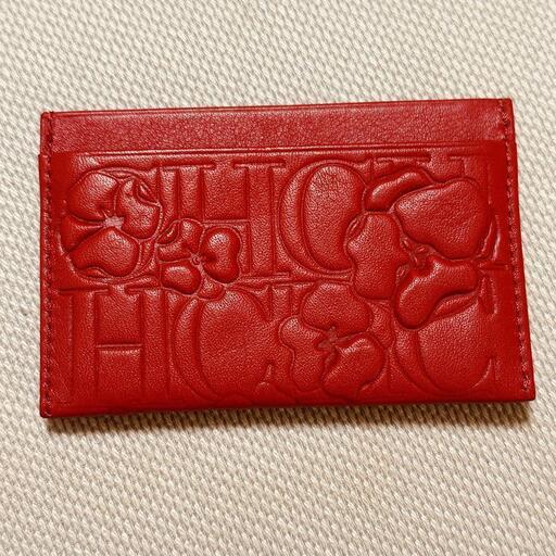 「配送可能」Carolina Herrera 名刺入れ / 定期入れ 赤色