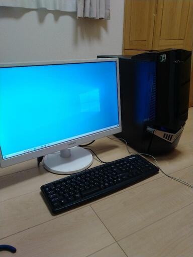 【取り引き中】マウスコンピュータG-TUNE ゲーミングPC/24インチモニターセット