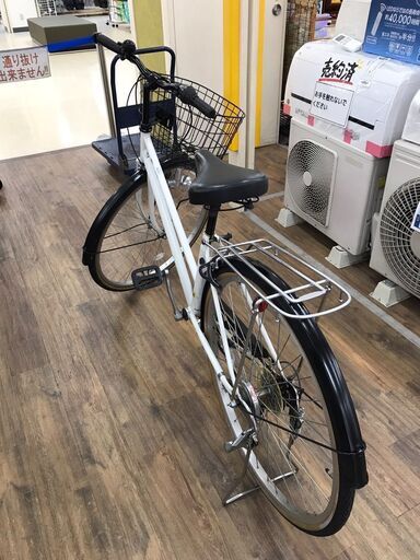 自転車 白 変速付き 27インチ