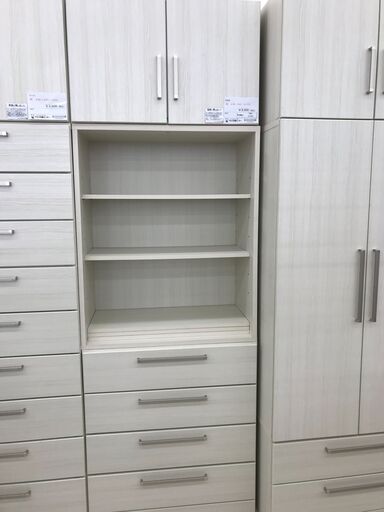 ★ジモティ割あり★  収納棚 ライトベージュ H233×D43×W80 クリーニング済み HJ3382