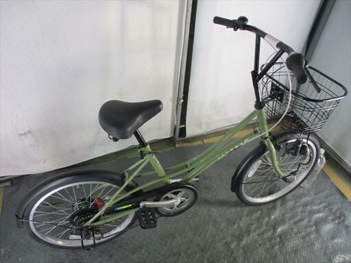 Ｄ568★　15800円★　ミニベロ中古自転車 グリーン　6段　LEDダイナモライト付き【20インチ 】 D568☆ 15800円☆ ミニベロ中古自転車 グリーン 6段 LEDダイナモ