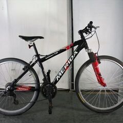 Ｄ577★　20000円★整備済み スポーツ中古自転車 MERIDA　ブラック　26インチ　41ｃｍ【マウンテンバイク】