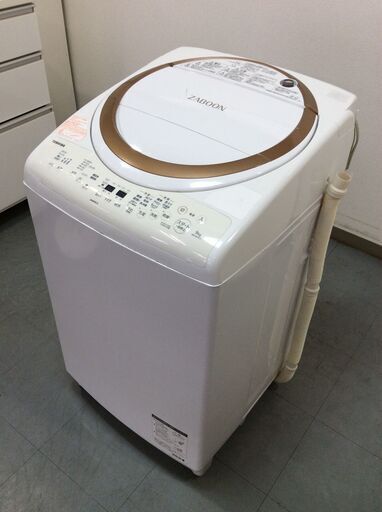 （7/21受渡済）JT8890【TOSHIBA/東芝 9.0㎏洗濯機】2018年製 ZABOON AW-9V7 家電 縦型洗濯乾燥機