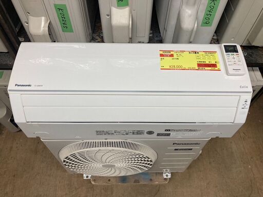 K05339　中古エアコン パナソニック 2019年製 主に6畳用 冷房能力 2.2KW / 暖房能力 2.2KW