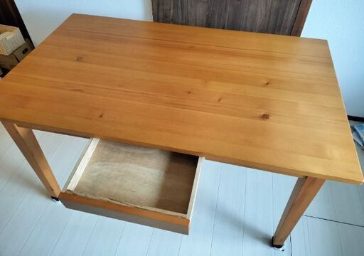 テーブル 引出し付 値下げしました 木製引き出し付テーブル 値下げしま