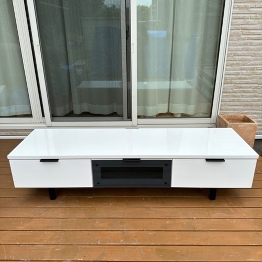 【美品】テレビボード ホワイト幅140×奥行42×高さ34cm