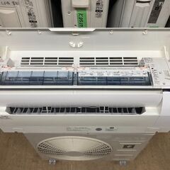 K05343　中古エアコン シャープ 2017年製 主に6畳用 冷房能力 2.2KW / 暖房能力 2.5KW