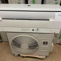 K05343　中古エアコン シャープ 2017年製 主に6畳用 冷房能力 2.2KW / 暖房能力 2.5KW