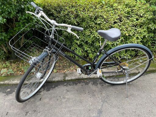 自転車　No.1213　ママチャリ　シティーサイクル　27インチ　LEDオートライト付き　6段切替　【リサイクルショップどりーむ天保山店】