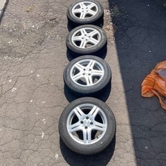 【夏タイヤ15インチ4本セット】ダンロップ22年製　　ホイール付き