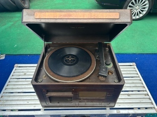 値下げ‼️ 卓上型電気蓄音機？ レコード 昭和レトロ アンティーク インテリアに