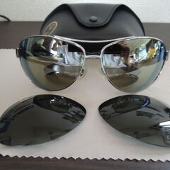 ☆美品☆Ray Ban サングラス RB3386 004/71 ☆純正＆度付きミラー