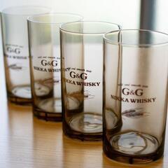 【昭和レトロ】ニッカウイスキー G&G グラス4個セット