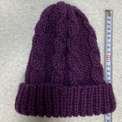 手作り紫色ニット帽レディース上海購入