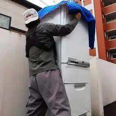 【重量搬入】福岡市内東区へ430リットル80kg超え冷蔵庫の階段...