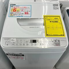 6ヶ月保証付き！！ 洗濯機 シャープ ES-TX5C 2019 幅(W)565mm × 奥行(D