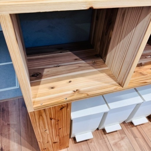 決まりました/杉無垢材キッチンカウンター