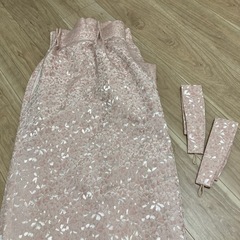 川島織物　ピンク花柄カーテン