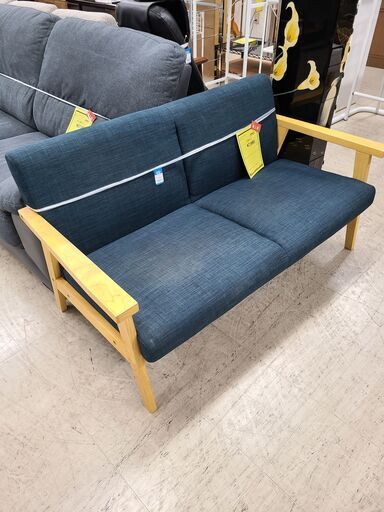J4973　コスパクリエーション　二人掛けソファ　XY-3534H　ブルー　クリーニング済　【リユースのサカイ柏店】