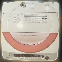 （配送可）洗濯機　SHARP ES-GE60P-P