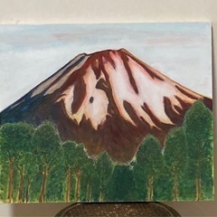 風景画  富士山  道保川公園  額縁なし