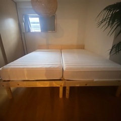 【ネット決済】シングルベッド&ベッドフレーム2セット