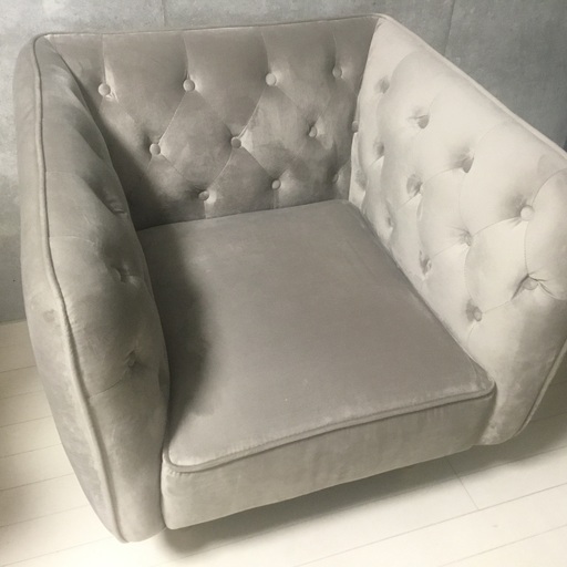 LOWYA ロウヤ ベルベット調 1人掛け ソファ エレガント コンパクト LOWYA大人可愛い1人掛けソファ コンパクト ベルベット調 LOWYA 一人