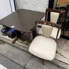 【即日お引き取り希望】ダイニングセット　2人用　テーブル　椅子　...