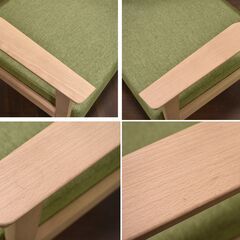 ≪yt1375ジ≫ アウトレット家具 ワイドアームチェア 1Pソファ ミドル高 幅広 試作サンプル 若草色 リビング/ダイニング 60417-01