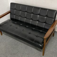 karimoku/カリモク60 Kチェア 2シーター 二人掛け ブラック アーム 