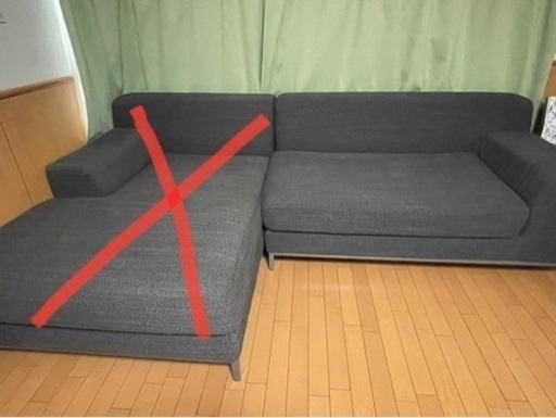 IKEA  ソファ（横長のみ）新品替えカバー付き　イケアカウチソファー