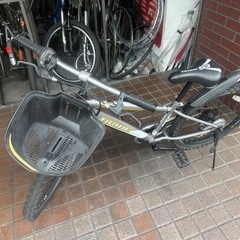 22インチ 外装6段変速 かご 泥除け付き子供用自転車 グレー