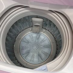 札幌 東区 アクア/AQUA 4.5㎏ 全自動洗濯機 AQW-S4E4(KP) 2017年製 ピンク系 生活家電