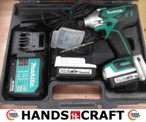 マキタ M695DSA インパクトドライバ 中古品 14.4V 2.0ｈ バッテリー×2 充電器 【ハンズクラフト宜野湾店】