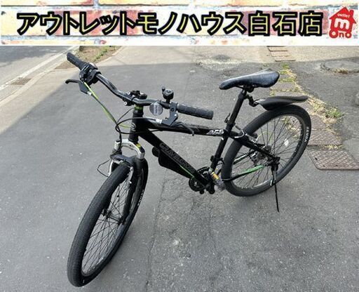 マルキン クロスバイク 26インチ 6段変速 マットブラック グラベルクロス GRAVELCROSS 266 ファットタイヤ 自転車 マウンテンバイク MK-16-007 MARUKINN  札幌市白石区 白石店