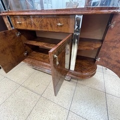 北欧風 アンティークキャビネット ガラス棚 コレクションケース 飾り棚