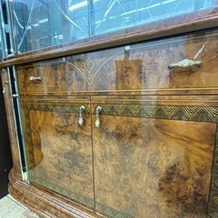 北欧風 アンティークキャビネット ガラス棚 コレクションケース 飾り棚