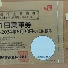 【取引中】JR九州株主優待一日乗車券 1~3枚