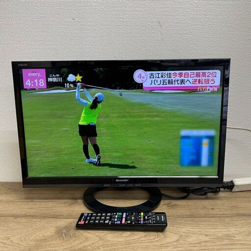SHARP AQUOS 22V型液晶テレビ LC-22K30 2016年製