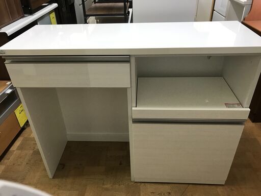 【FU859】★レンジ台   ホワイト  おしゃれ  シンプル  ソフトクローズ付き  コンパクト  キッチン収納家具 クリーニング済 堺市 深井 【ジャングルジャングル深井店】