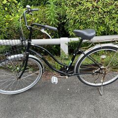 自転車　No.1454　ブラック　シティサイクル　ママチャリ　2...
