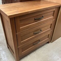 NITORI ニトリ 3段ローチェスト エリル800 衣類収納 アンティーク調 No.1188● ※現金、クレジット、スマホ決済対応※