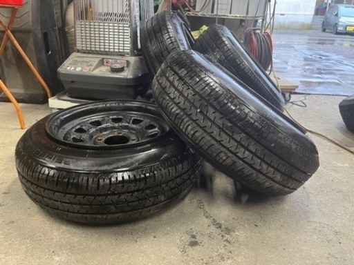 4穴100 7J +13 スチール☆4本セット☆155/65R13 タイヤ付き☆デイトナ 