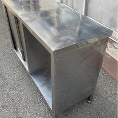 業務用 キャビネット 作業台 調理台 1100×450×800 スライド 置き棚 収納棚 食器棚 キャビネット型作業台 厨房 大阪発