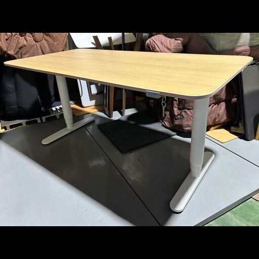 札幌限定配送/お引き取り可◆家具◆IKEA/イケア◆BEKANT/ベカント◆昇降式デスク◆天板+電動下部フレーム◆W160 D80 H65-125