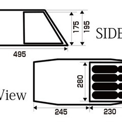 【新品・未使用】エアートンネル MIINY 4~6人用 トンネル型テント